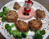 大和いもいり、クリスマスハンバーグ風作り方4写真
