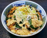 簡単　青ねぎたっぷりかき玉きつねそば♪作り方5写真