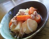活力なべで作る！鶏肉の肉じゃが作り方4写真
