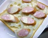 ピリッとシャキっと⋆蓮根ウィンナーパン作り方4写真
