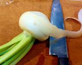 葉つきかぶのまるごとホットミルク煮作り方1写真