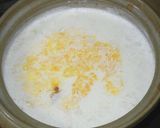 鍋の残り汁で牛乳＆チーズ雑炊作り方4写真