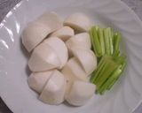 簡単！カブと鶏から揚げのトロッと煮作り方1写真