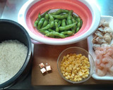 ♥子供が大好き♥エビと枝豆ピラフ♥作り方1写真