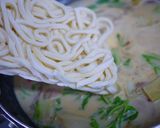 ランチ♪豚肉と白菜で豆乳ピリ辛味噌うどん作り方3写真