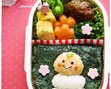 お正月キャラ弁＊鏡もちミカン君♪作り方4写真