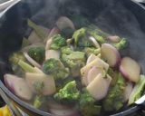 [簡単]赤カブとブロッコリーの麺つゆ炒め作り方3写真
