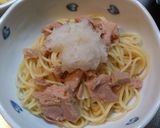 お助けメニュー！ツナと大根おろしのパスタ作り方4写真