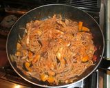 *楽ちん♪彩り野菜と豚肉のトマトパスタ*作り方5写真