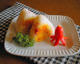 梅+チーズのこんがり焼きおにぎり作り方5写真