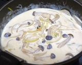 キノコとタマネギのクリームパスタ作り方4写真