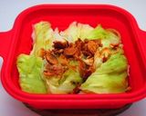 電子レンジ蒸しキャベツ桜海老ソースかけ♪作り方3写真