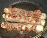 長ネギの豚バラ肉巻き巻き作り方3写真