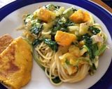 シチューのルーdeかぼちゃパスタ作り方5写真