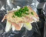 酒粕西京味噌だれで☆鶏肉のホイル蒸し作り方3写真