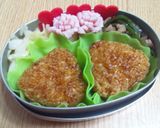 キャラ弁*焼おにぎりでトナカイ弁当*作り方1写真