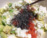簡単☆アボカド明太の白和え風!?サラダ作り方1写真