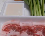 豚ロース薄切り肉・豆腐・小松菜で3点鍋作り方1写真