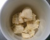 ホット 黒ゴマきな粉バナナ豆乳作り方1写真