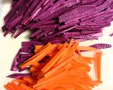 紅芋きんぴら作り方1写真