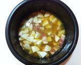 中華風♡♥長芋&ベーコンの炊き込み御飯作り方2写真