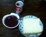 つぶぜんざい缶ジュースと食パンでおやつ作り方1写真