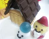 クリスマスケーキの飾り☆お菓子の家作り方5写真