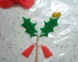 クリスマスケーキに☆ マジパンで柊作り方11写真