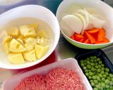 昭和‼さいたま大谷小学校給食❤肉じゃがஐ作り方3写真