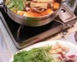 鴨と水菜のシャキシャキ鍋作り方3写真