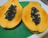パパイヤアイス乗せ作り方1写真