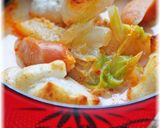 和漢洋♪白菜とお餅のホットミルクスープ作り方8写真