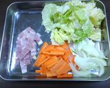 ベーコンと野菜のスープパスタ作り方2写真