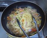 ベーコンと野菜のスープパスタ作り方7写真