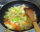 ベーコンと野菜のスープパスタ作り方5写真