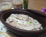 シリコンスチーマーで！材料はネギと豚肉！作り方4写真
