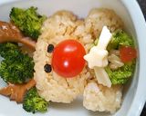 クリスマスのキャラ弁に小さいリースを！作り方5写真