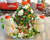 Ｗ大豆と野菜のツリーサラダ＆スノーマン作り方15写真