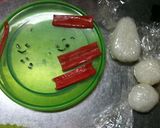 キャラ弁　サンタさんとゆきだるま作り方1写真