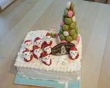 マカロンタワーのツリーで☆Xmasケーキ作り方17写真