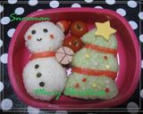 キャラ弁☆おにぎりdeクリスマス気分作り方3写真