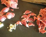 砂肝のにんにく炒め（茹でて灰汁抜き）作り方2写真