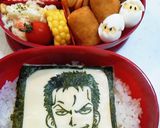 海苔でキャラ弁 ルフィ ゾロ ナミ 作り方1写真