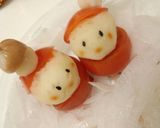 トマトでサンタクロース作り方4写真