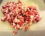 節約♪豚コマ肉とお豆腐の唐揚げくん作り方1写真