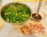 ピーマンとベーコンの甘辛炒め煮★作り方1写真
