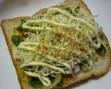 桜えび・葱・醤油麹のトースト　レモン風味作り方4写真