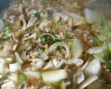 豚ばら肉・白菜入りあんかけパスタ作り方15写真