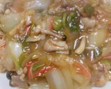 豚ばら肉・白菜入りあんかけパスタ作り方18写真
