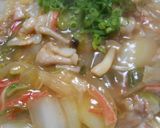 豚ばら肉・白菜入りあんかけパスタ作り方20写真